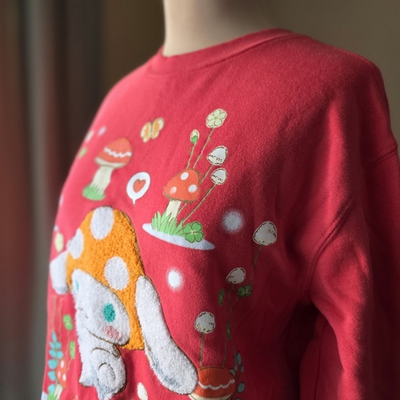 Adorable Sanrio Cinnamoroll Mushroom Graphic Crewneck Sweatshirt - Small - Picture 4 of 7